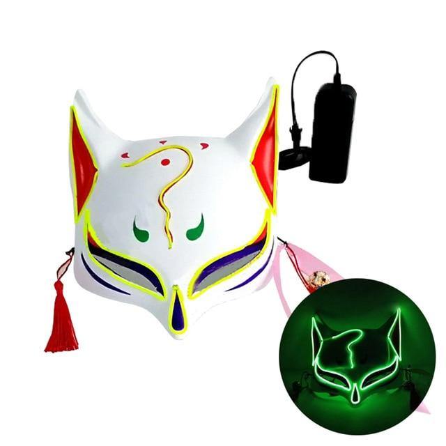 Kitsune Fox Spirit EL Half Mask - Wyvern's Hoard