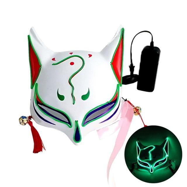 Kitsune Fox Spirit EL Half Mask - Wyvern's Hoard