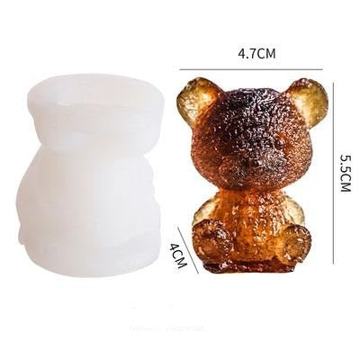 Adorable 3D Bear Silicone Dessert Molds (Set of 2)