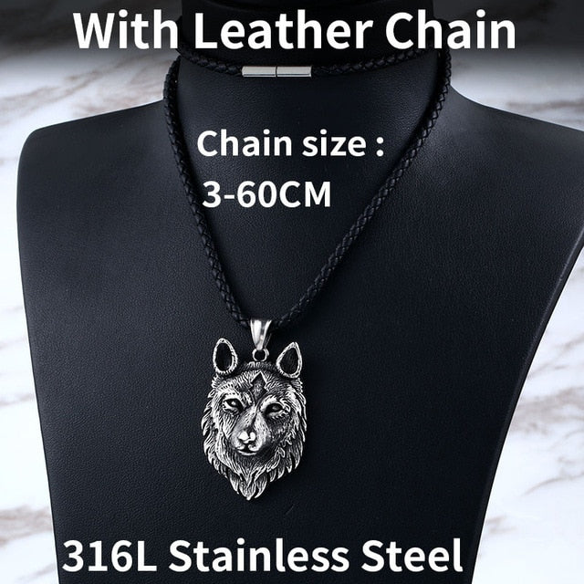 Guardian Wolf Head Necklace