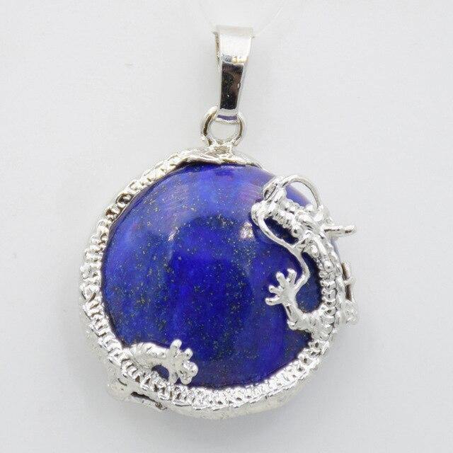 Fortune Dragon Natural Stone Pendant - Wyvern's Hoard