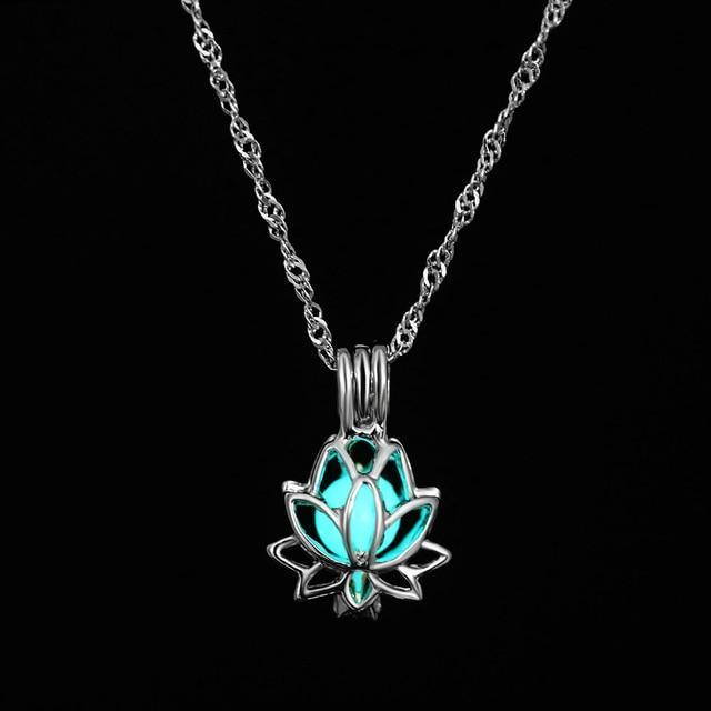 Glow in the Dark Lotus Necklace - Wyvern's Hoard