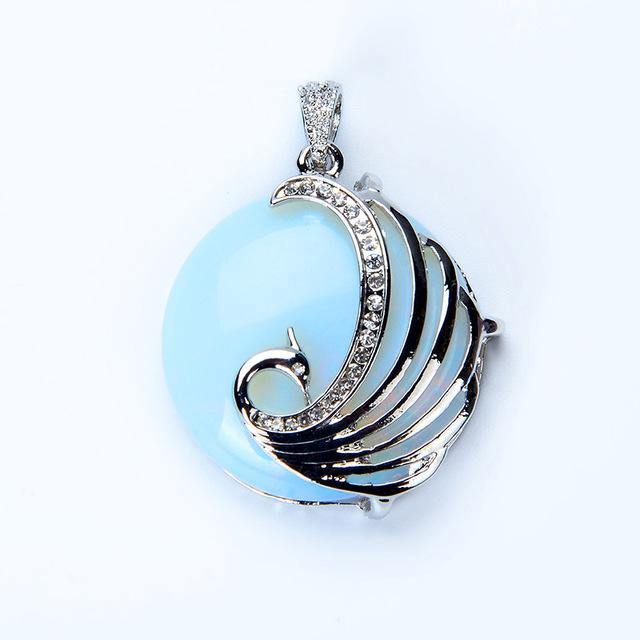 Rhinestone Phoenix Gem Pendant - Wyvern's Hoard