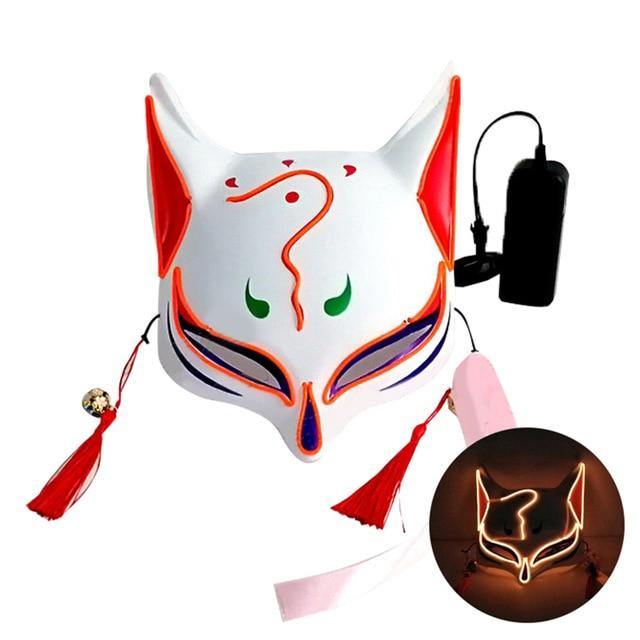 Kitsune Fox Spirit EL Half Mask - Wyvern's Hoard