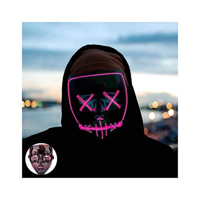 LED Neon Guy Fawkes Mask - Wyvern's Hoard