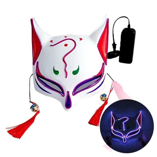 Kitsune Fox Spirit EL Half Mask - Wyvern's Hoard