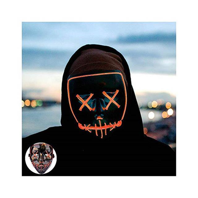 LED Neon Guy Fawkes Mask - Wyvern's Hoard