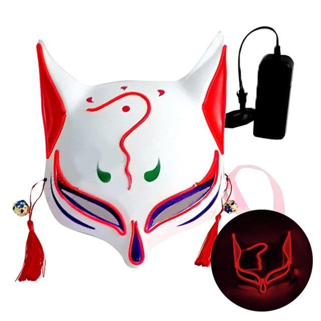Kitsune Fox Spirit EL Half Mask - Wyvern's Hoard