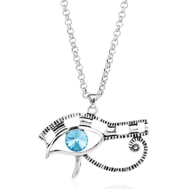 Blue Eye of Horus Wadjet Necklace - Wyvern's Hoard