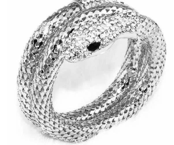 Rhinestone Snake Bracelet
