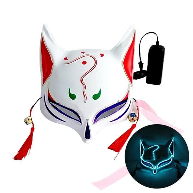 Kitsune Fox Spirit EL Half Mask - Wyvern's Hoard
