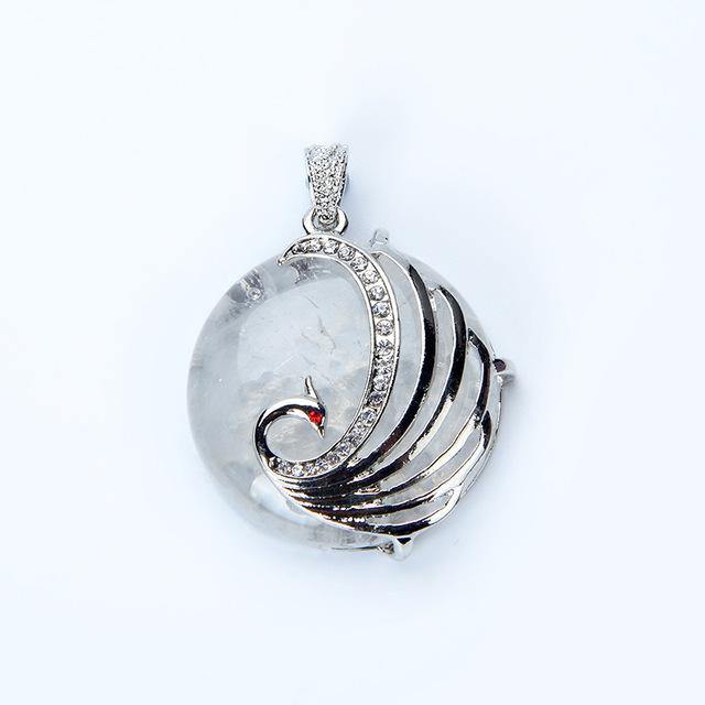 Rhinestone Phoenix Gem Pendant - Wyvern's Hoard