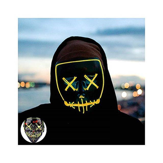 LED Neon Guy Fawkes Mask - Wyvern's Hoard