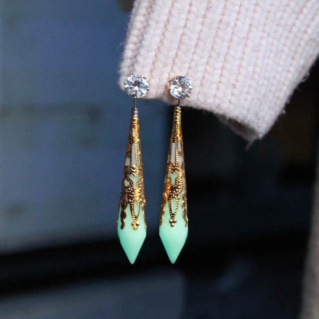 Crystal Obelisk Earrings - Wyvern's Hoard