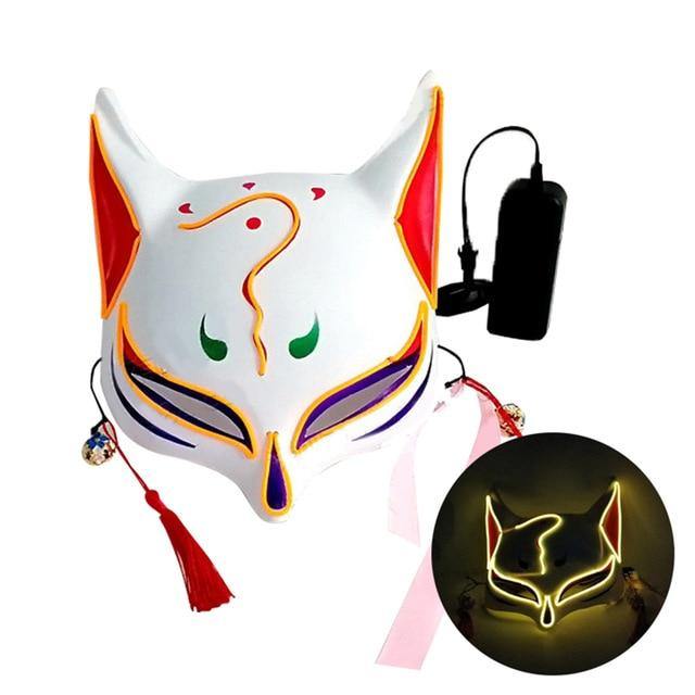 Kitsune Fox Spirit EL Half Mask - Wyvern's Hoard