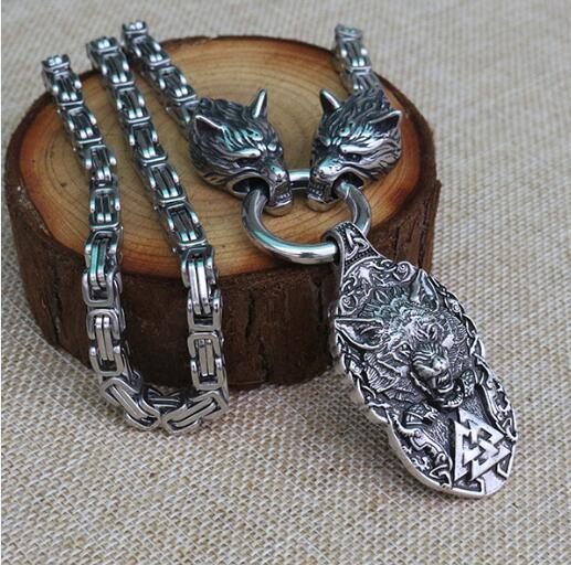 Fenrir & Valknut Necklace - Wyvern's Hoard