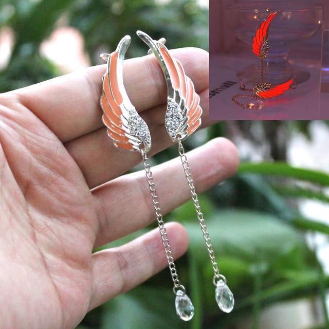 Glow In The Dark Hermes Wings Ear Cuffs - Wyvern's Hoard