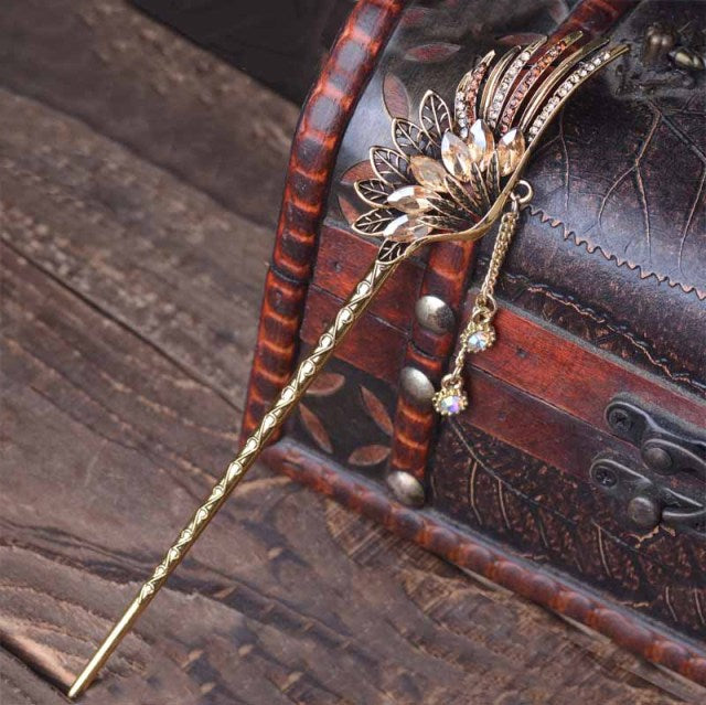 Phoenix Feathers Hair Stick