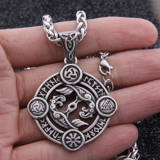 Viking deals raven pendant