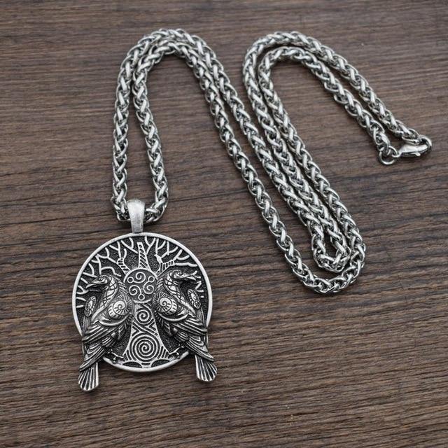 Huginn, Muninn 3D Necklace - Wyvern's Hoard