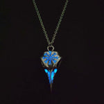 Glow in the Dark Runic Raven Amulet Necklace - Wyvern's Hoard