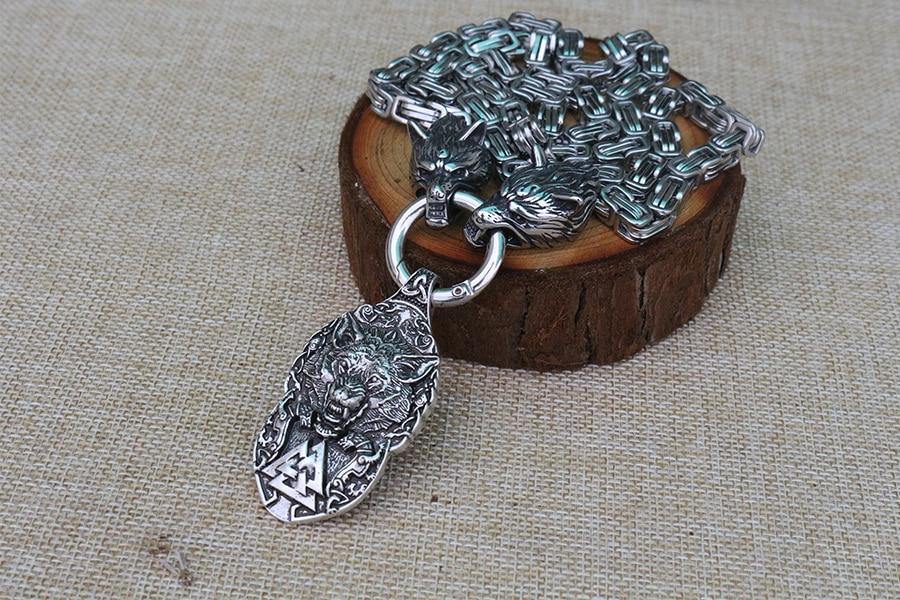 Fenrir & Valknut Necklace - Wyvern's Hoard