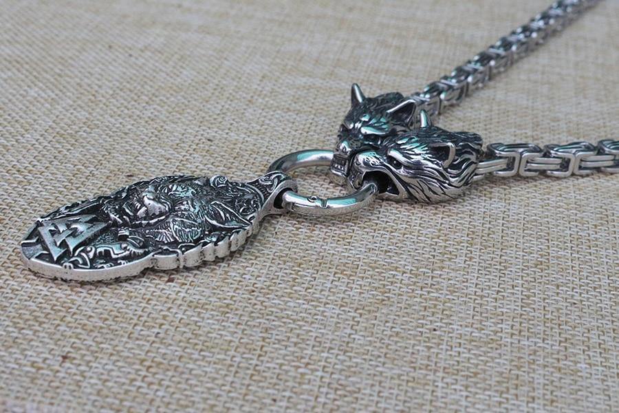 Fenrir & Valknut Necklace - Wyvern's Hoard