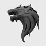 Epic Wolf Head Emblems (1 Pair)