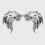 Epic Wolf Head Emblems (1 Pair)